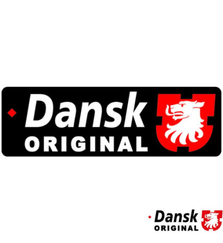 Naklejka Dansk na wewnętrzną stronę szyby, 76x24 mm