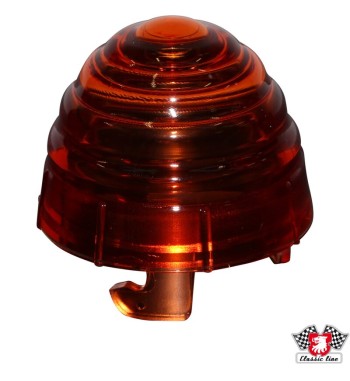 Lens for indicator, front, round, orange, left/right, without E-mark