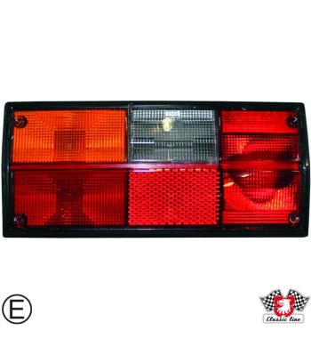 Tail light with red/orange glass, EU, without socket (HELLA type socket), left, with E-mark