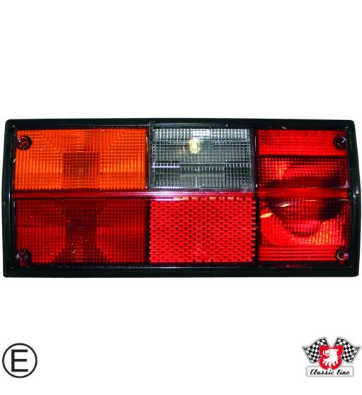 Tail light with red/orange glass, EU, without socket (HELLA type socket), left, with E-mark Tail light with red/orange glass, EU, without socket (HELLA type socket), left, with E-mark
