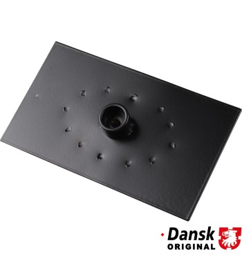 Seat belt shoulder mount with plate, rear, black painted
