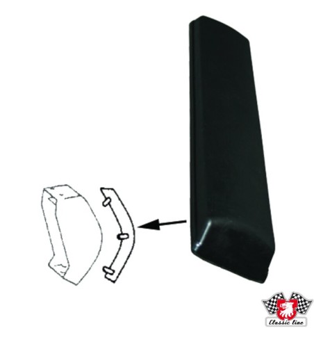 Buffer for bumper horn, rubber, rear, 1 pcs. left/right