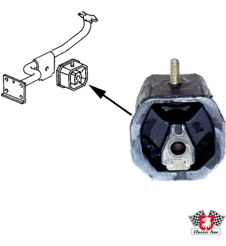 Engine mount, front