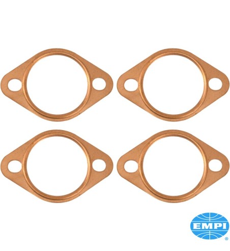 Gasket set for exhaust flange, inner diameter 1 5/8", 4 pieces. Made of copper