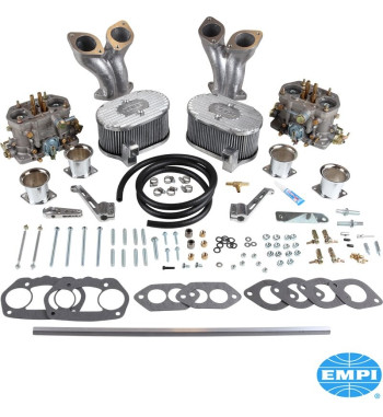 Deluxe dual carburettor kit, dual D, 40 mm, to 2180 cc, with manifolds and air cleaners