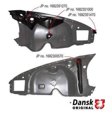 Wheel housing, complete, front, left
