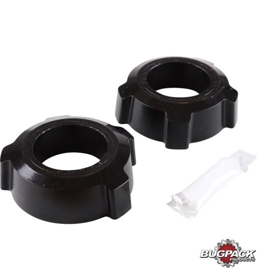 Bushing set for spring plate, knobby, urethane, black, inner diameter, 1 7/8", 2 pieces