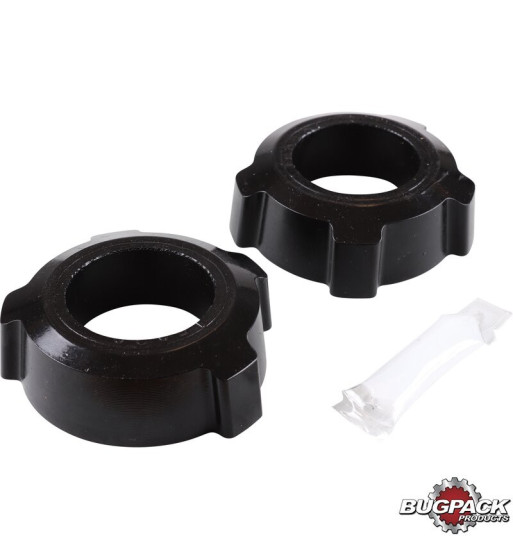 Bushing set for spring plate, knobby, urethane, black, inner diameter, 1 7/8", 2 pieces Bushing set for spring plate, knobby, urethane, black, inner diameter, 1 7/8", 2 pieces