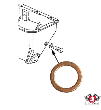 Seal ring for oil drain plug. Made of metal
