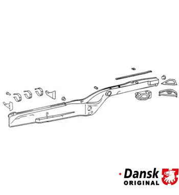 Inner rail piece, right