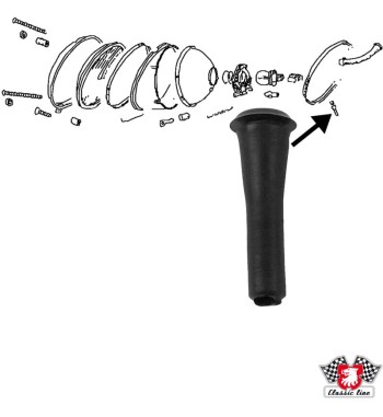 Drain tube for headlight, rubber