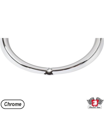 Headlight rim, 1 hole, OEM chrome, HD