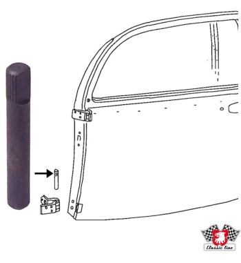 Pin for door hinge, standard size, left/right