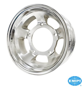Off-road wheel, machine finished, 6.5x15", 5x205, 2 5/8" back spacing