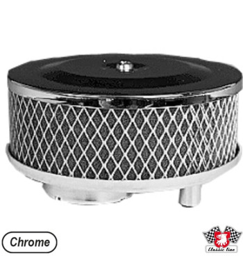Filtr powietrza z elementem piankowym, 5 3/8", chromowany. Pasuje do standardowych gaźników 8118600506