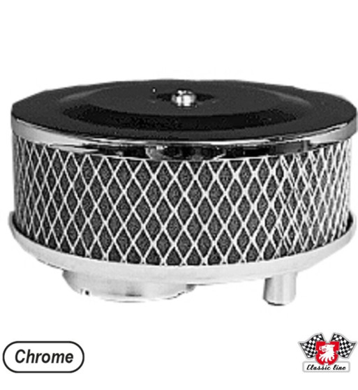 Filtr powietrza z elementem piankowym, 5 3/8", chromowany. Pasuje do standardowych gaźników 8118600506 Filtr powietrza z elementem piankowym, 5 3/8", chromowany. Pasuje do standardowych gaźników 8118600506
