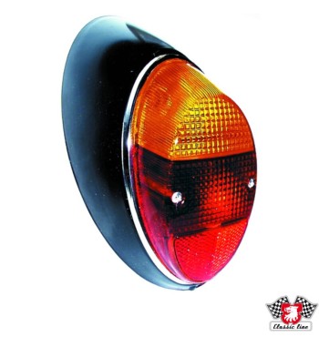 Tail light with red/orange glass, left, without E-mark