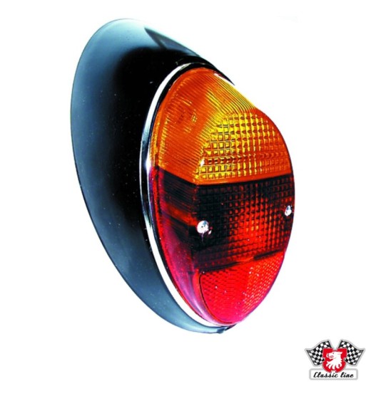 Tail light with red/orange glass, left, without E-mark Tail light with red/orange glass, left, without E-mark