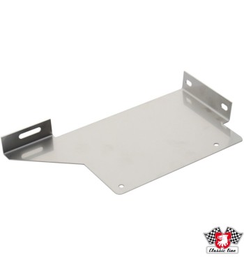 Plate for mudflap left rear stainless steel