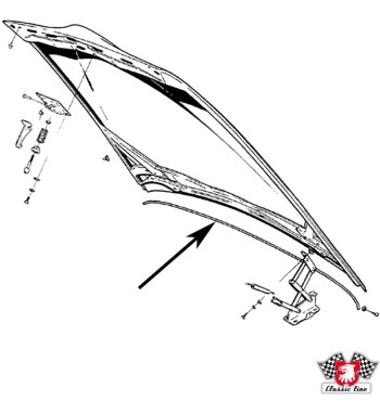Rubber seal for bonnet rear