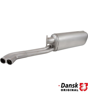 Exhaust rear, with two Ø44.5 mm tail pipes. Made of strainless steel