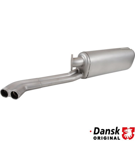 Exhaust rear, with two Ø44.5 mm tail pipes. Made of strainless steel