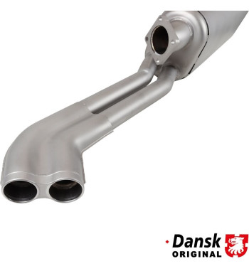 Exhaust rear, with two Ø44.5 mm tail pipes. Made of strainless steel