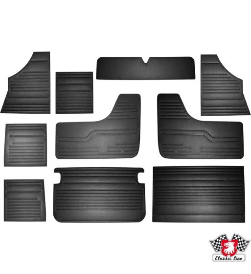 Interior door and side panel set, 10 pieces, black Interior door and side panel set, 10 pieces, black