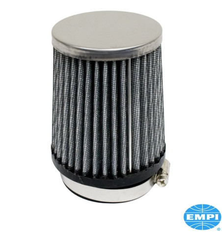 Air filter, Pod Style, 2 5/8" neck, 4 3/4" high. For Holley and Zenith carburetors