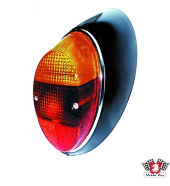Tail light with red/orange glass, right, without E-mark