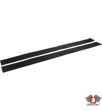 Door sill rubber mat set, black, left/right