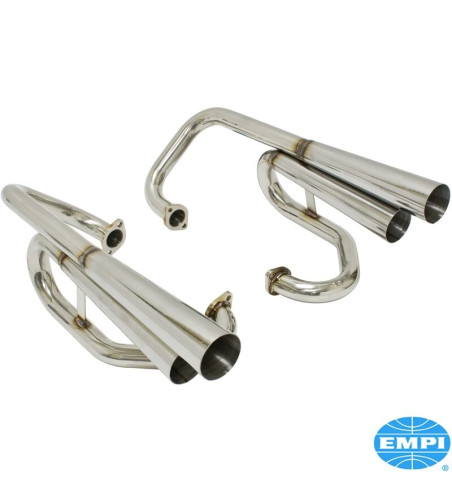 Exhaust system, 4 Pipe Stinger, 1 3/8" tubing, with four tail pipes. Made of stainless steel