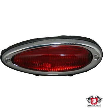 Tail light with red glass and rubber seal, right, without E-mark