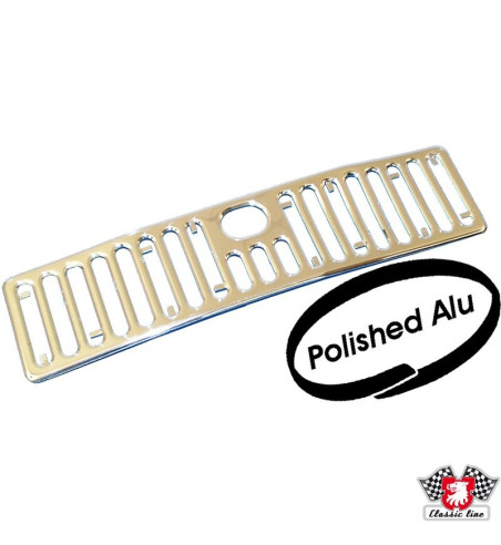 Ventilation grille, polished aluminium, front