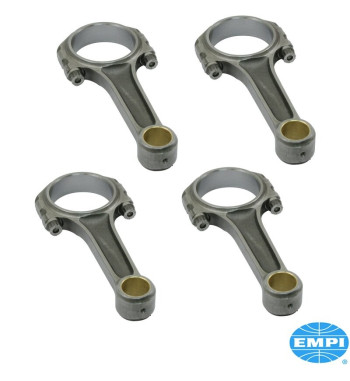 Connecting rod set, I-Beam, chromoly, 5.394", VW Journal 2.165"/55mm, 4 pieces