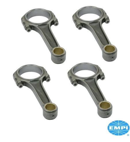 Connecting rod set, I-Beam, chromoly, 5.394", VW Journal 2.165"/55mm, 4 pieces