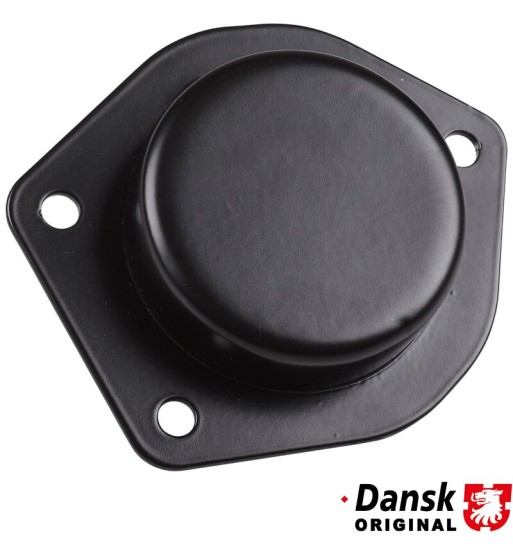 Block off plate for heater control box, left/right. Made of aluminium with black paint