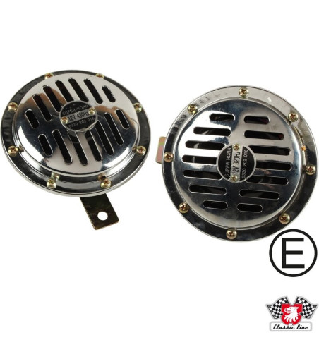 Zestaw tubowy, 12 V, niski ton 320 Hz, wysoki ton 430 Hz, stara konstrukcja Bosc
