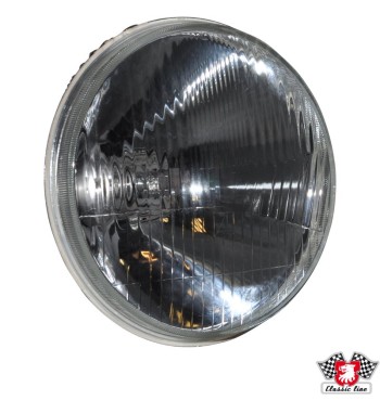 Headlight, 7" round (178 mm), H4, without E-mark and parking light. NOT STREET LEGAL IN EU