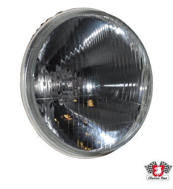 Headlight, 7" round (178 mm), H4, without E-mark and parking light. NOT STREET LEGAL IN EU