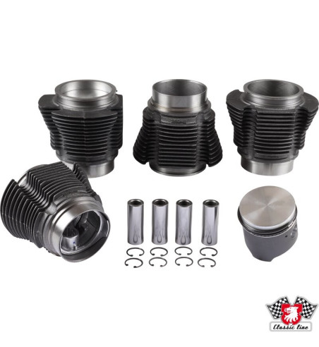 Zestaw tłoków i cylindrów, średnica otworu 77,0 mm, skok 64,0 mm, góra 90 mm, dół 
