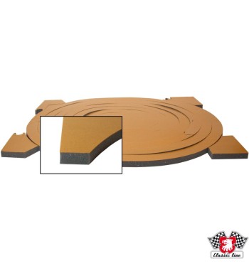 Gasket between body and floor panel, foam