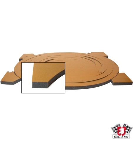 Gasket between body and floor panel, foam