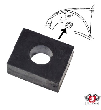 Rubber pad, lower, 17 mm