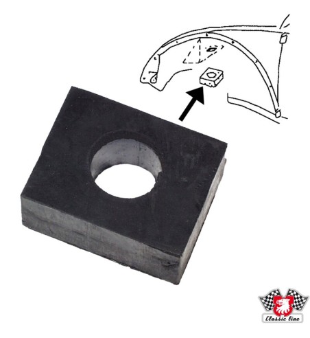 Rubber pad, lower, 17 mm