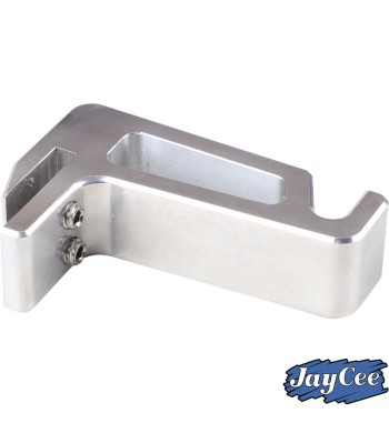 Podstawka pokrywy silnika, około 2 1/2", w stylu Billet, aluminiowym, srebrnym