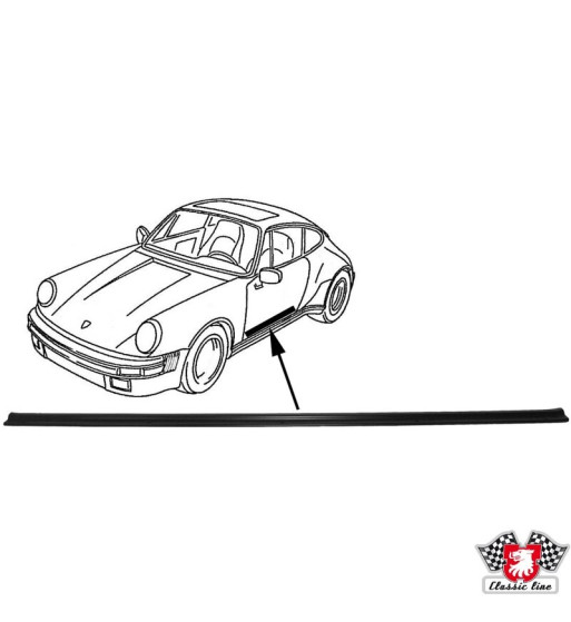 Cover strip, black, left/right, 2 pieces required Cover strip, black, left/right, 2 pieces required