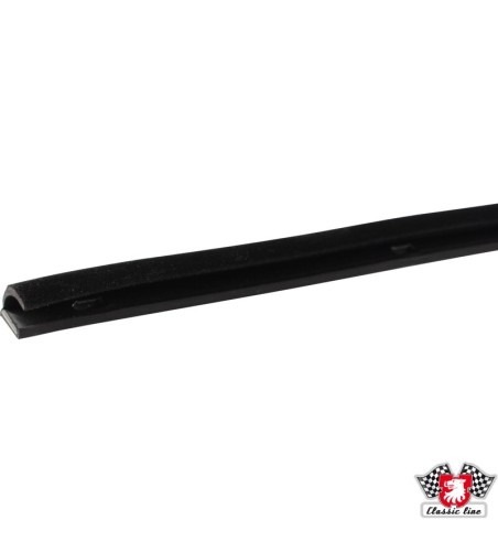 Sealing rail for door window frame, right