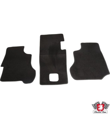 Floor mat set, front, black, 3 pieces