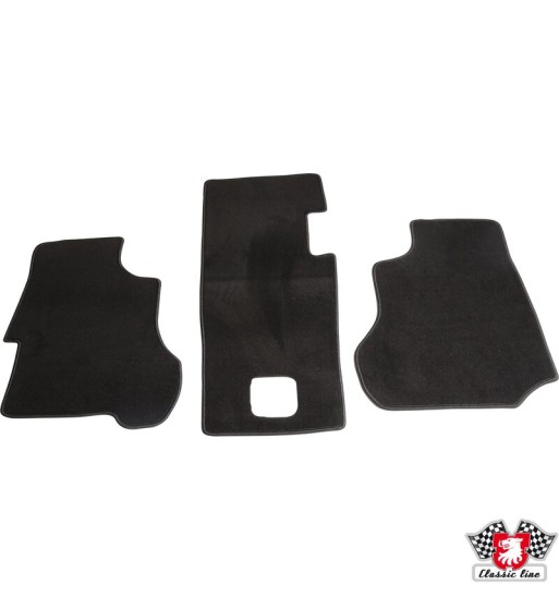 Floor mat set, front, black, 3 pieces Floor mat set, front, black, 3 pieces